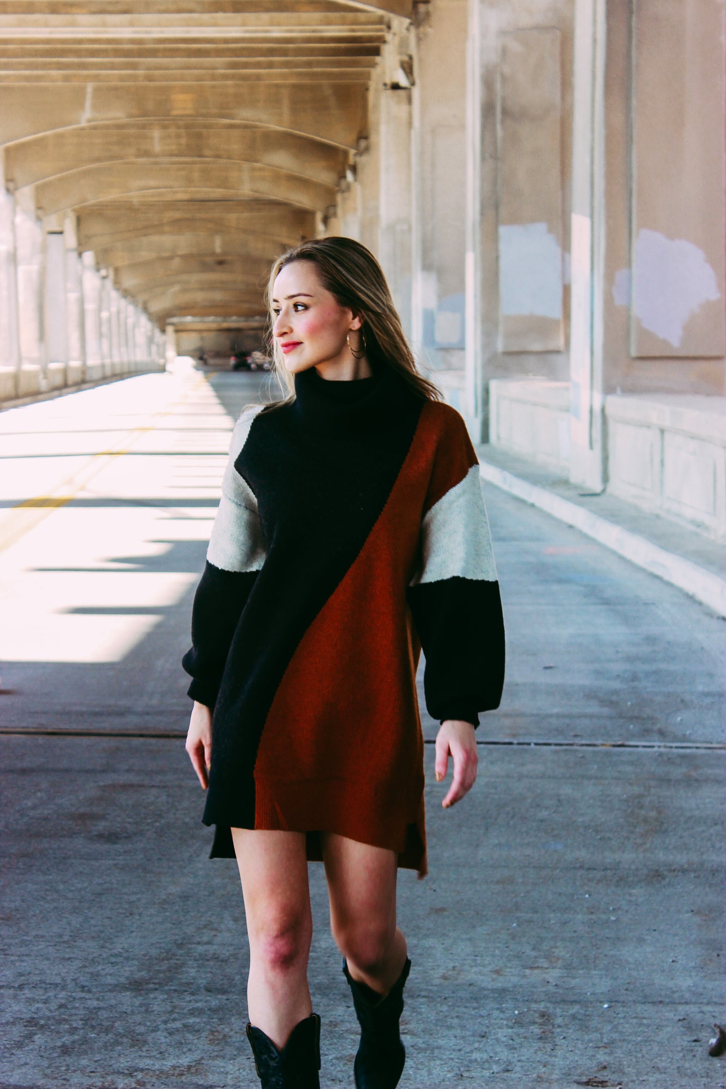 Turtleneck Knit Dress