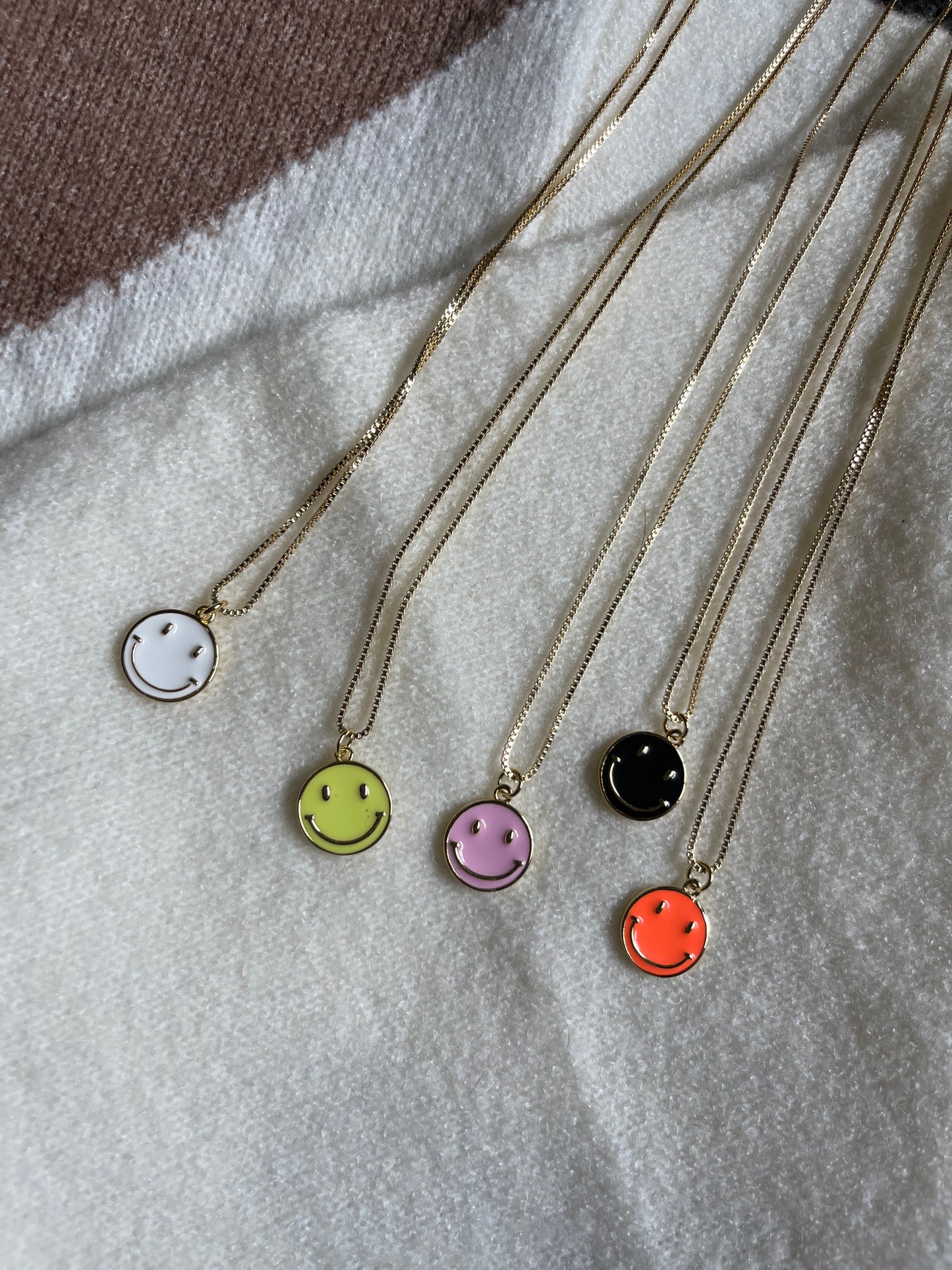 Large Happy Face Necklace