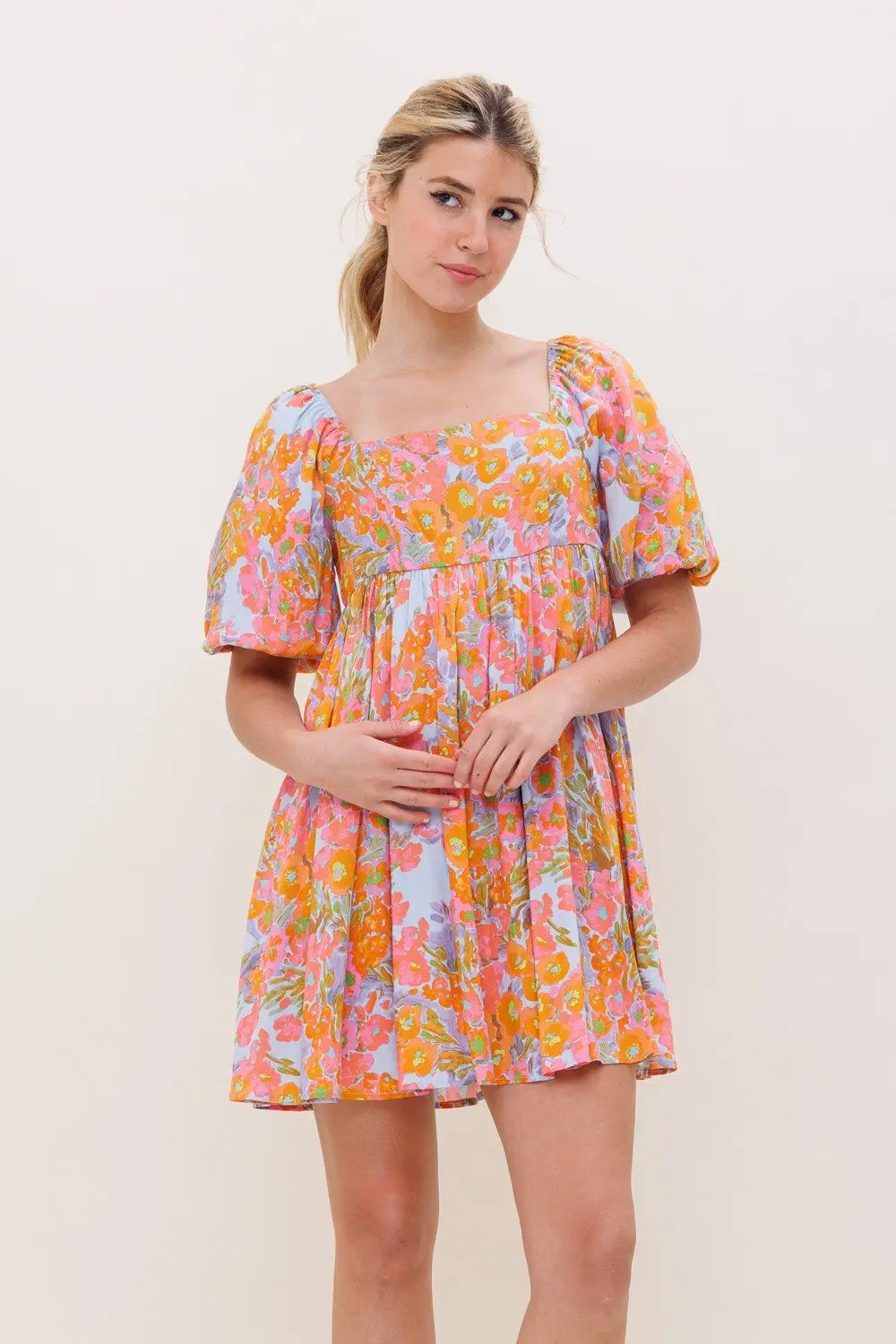 Orange Multi Mini Dress