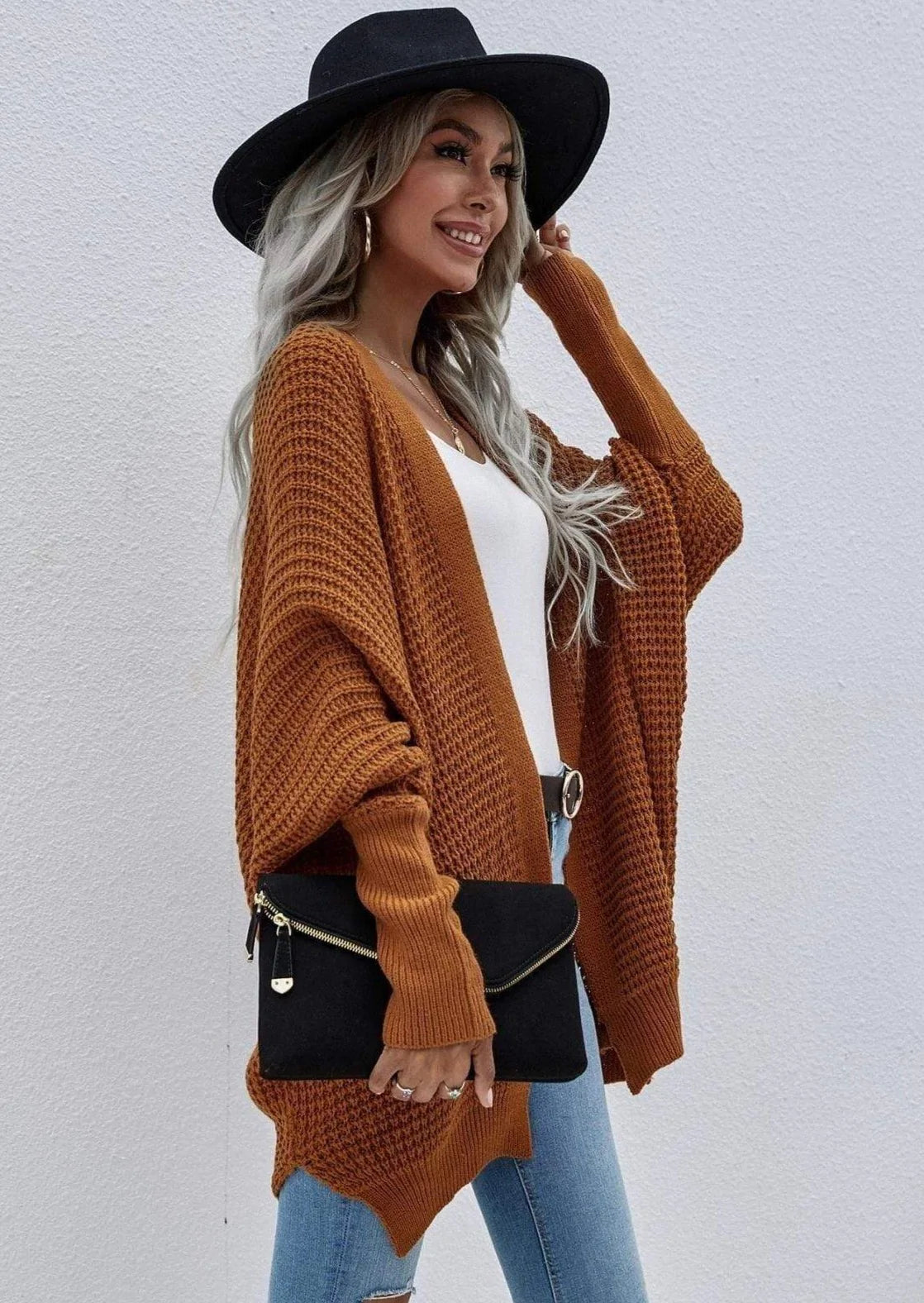 Waffle Knit Cardigan