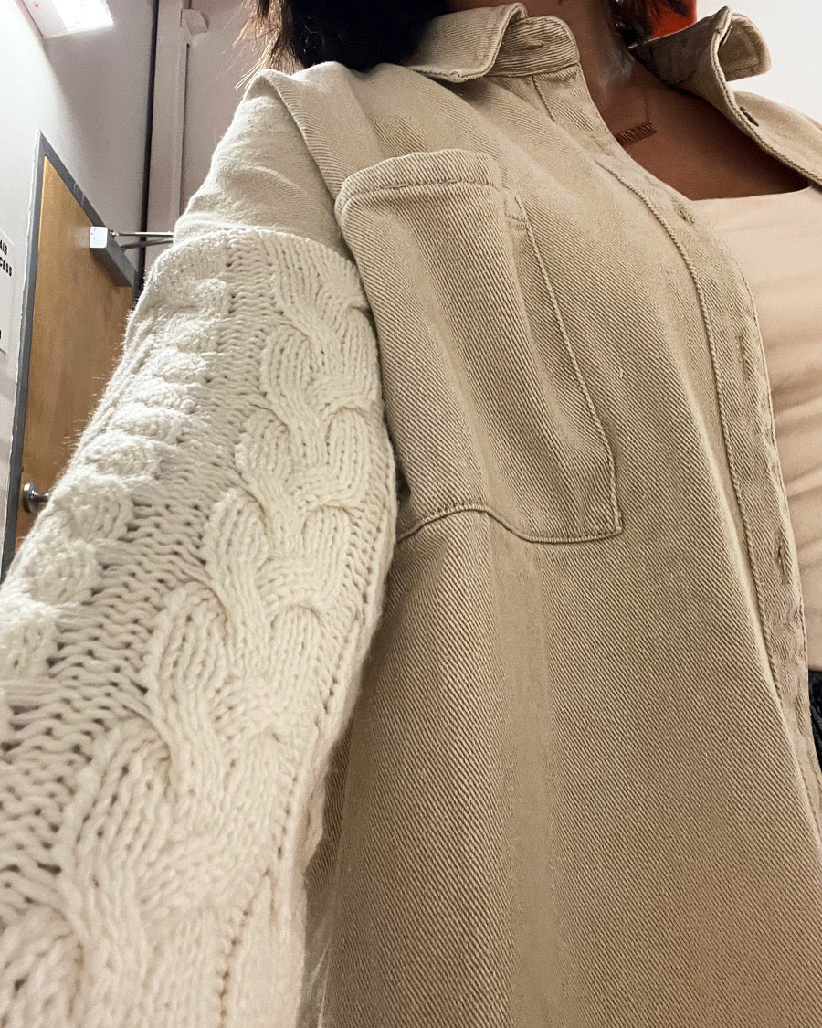 Khaki Button Up Jacket